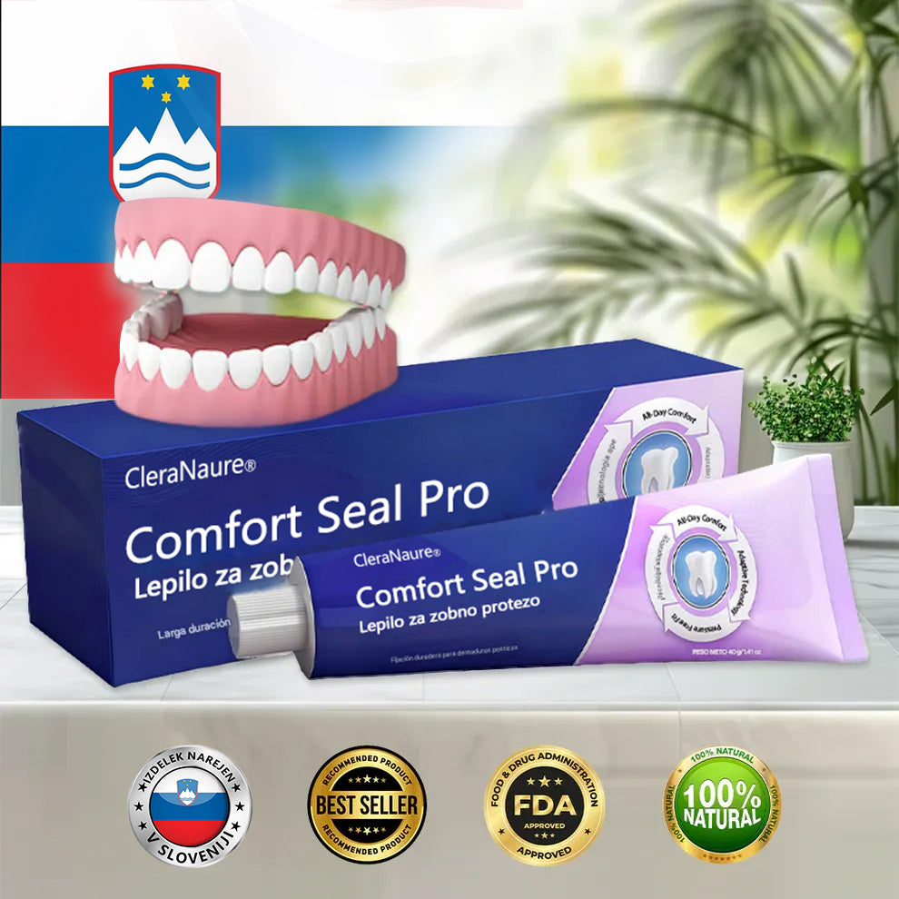 🔥 OMEJENA PONUDBA 🔥 CleraNaure® Comfort Seal Pro Lepidlo na Zubní Protézu 🦷💜 Z FDA certifikatom