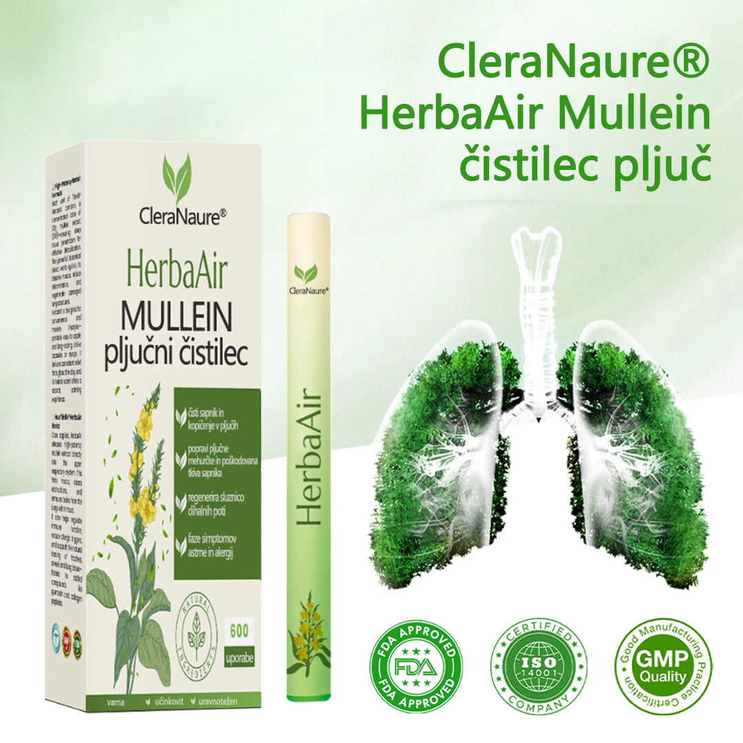 🌿CleraNaure® HerbaAir Mullein Prečiščevalec Pljuč