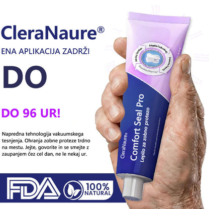 🔥 OMEJENA PONUDBA 🔥 CleraNaure® Comfort Seal Pro Lepidlo na Zubní Protézu 🦷💜 Z FDA certifikatom