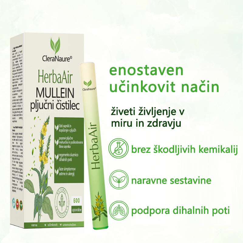 🌿CleraNaure® HerbaAir Mullein Prečiščevalec Pljuč