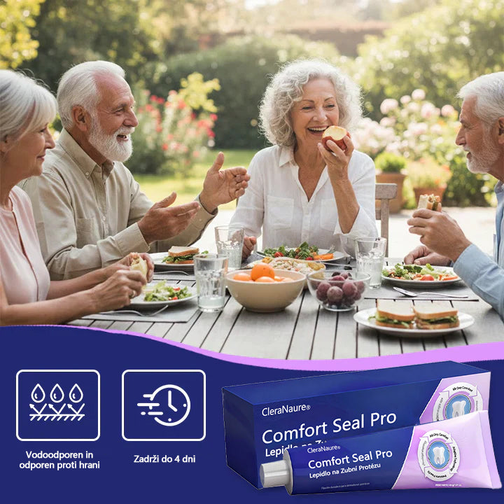 🔥 OMEJENA PONUDBA 🔥 CleraNaure® Comfort Seal Pro Lepidlo na Zubní Protézu 🦷💜 Z FDA certifikatom
